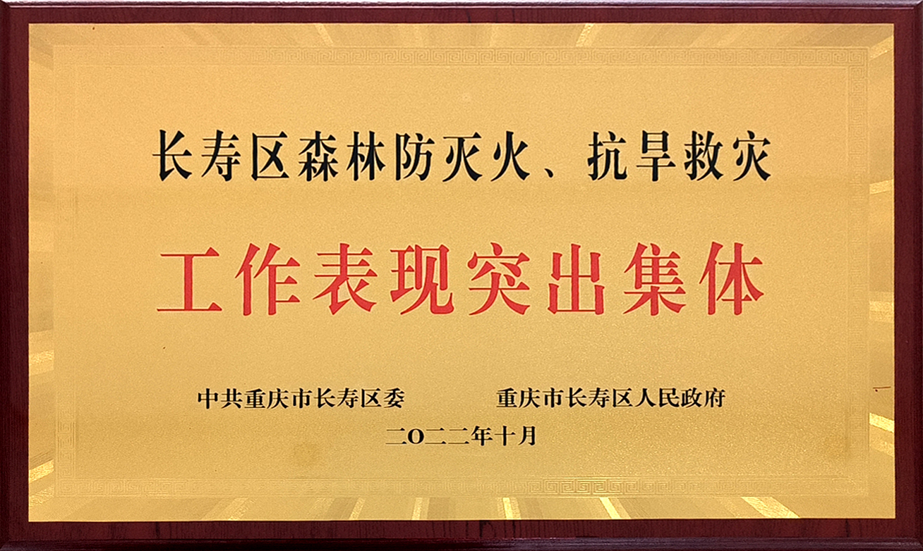 長壽區(qū)森林防滅火、抗旱救災工作表現(xiàn)突出集體